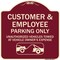 Signmission Parking Restriction Customer and Employee Parking Only Unauthorized Vehicles Towed at, BU-1818-23373 A-DES-BU-1818-23373 - alternate 1